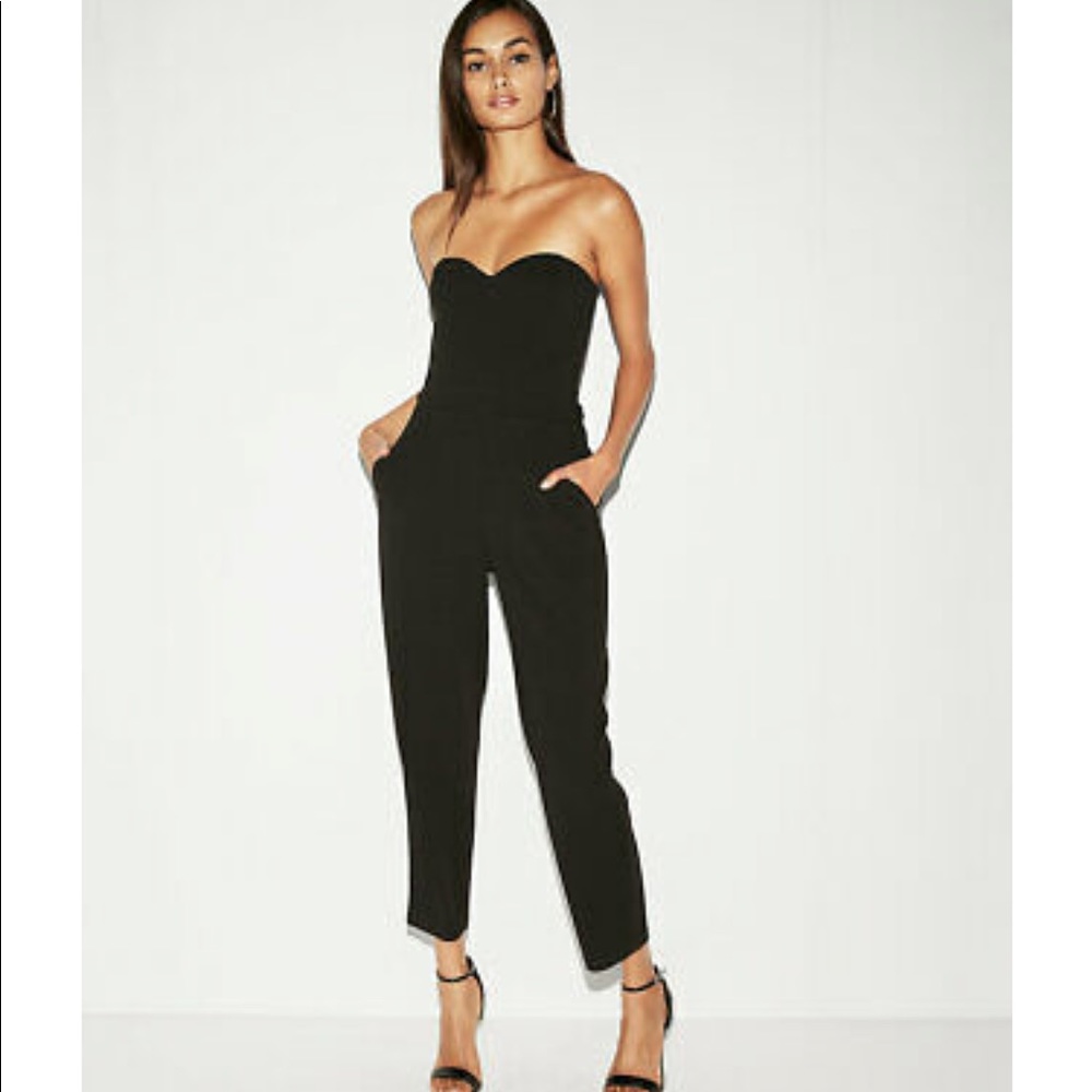 SOLD: Express Black Sweetheart Jumpsuit NWT